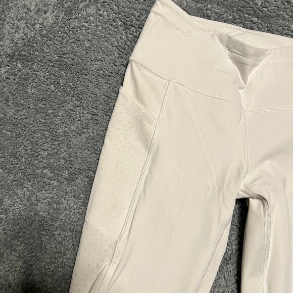 Lululemon Leggings Womens 4 Mind Over Miles Crop Activewear Workout Pants White - Picture 2 of 9